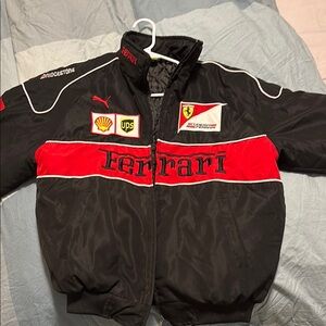 Ferrari Black Varsity Bomber Jacket